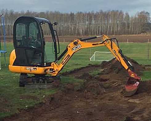 Bandburen minigrävmaskin JCB 8018 CTS stulen nordost om Motala
